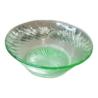 Gorgeous Glow Uranium Glass Trinket Bowl For Sale