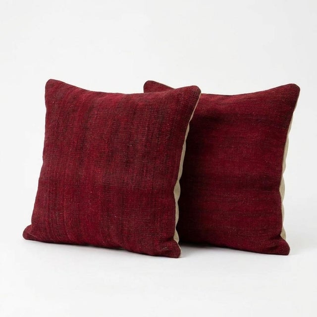 This beautiful 20'' x 20'' Turkish Kilim pillow cover set was made from authentic handwoven flatweave kilim. The...