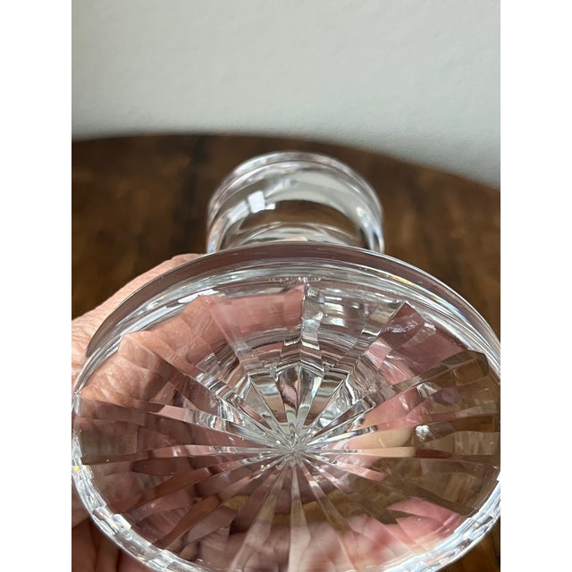 Glass Vintage Waterford Crystal Blarney Pattern Candlestick Holders- a Pair For Sale - Image 7 of 9
