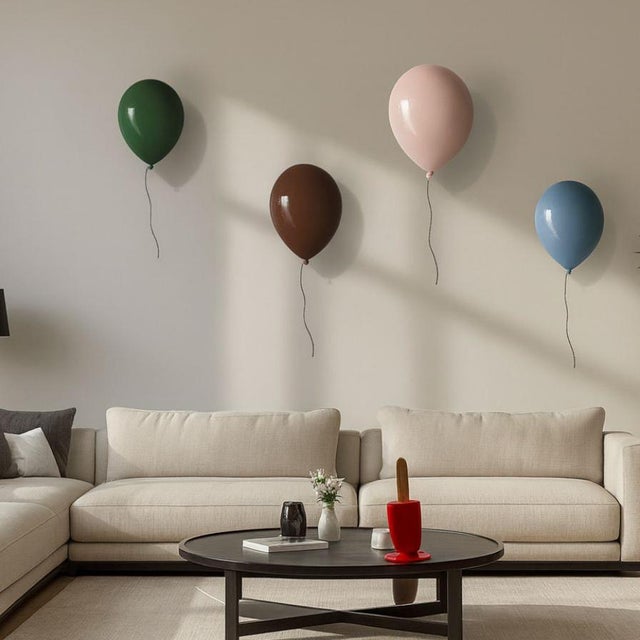 2020s Contemporary Pink Ceramic Balloon Sculpture by ArtArsouf - Medium Size For Sale - Image 5 of 13