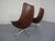 Brown Danish Pirouette Swivel Chair in Leather by H. W. Klein for Bramin, 1960s For Sale - Image 8 of 18