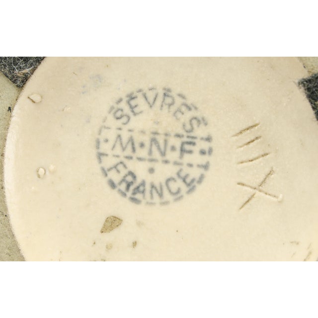 1930s Art Déco Greenish Crystalline Glaze Sèvres Porcelain Bulbous Vase, France For Sale - Image 9 of 9