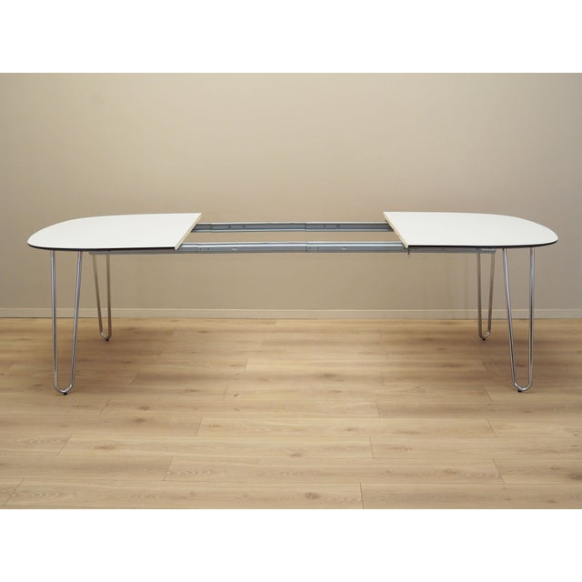 Metal Vintage Italian White Table, 1990s For Sale - Image 7 of 18