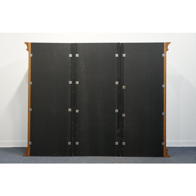 Custom Made Solid Cherry Traditional Style 105" Triple Curio Display Cabinet Set For Sale - Image 9 of 10