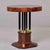 Art Deco Mahogany Center Table With Ebonized Column Base and Brass Trim For Sale - Image 10 of 10