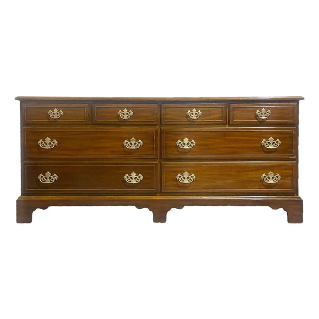 Mid 20th Century Chippendale Style 8 Drawer Dresser by Dixie Furniture For Sale