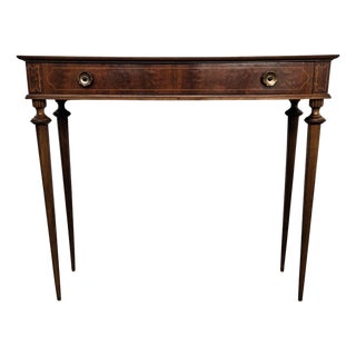 Mid-Century Modern Italian Wood Inlay Console Table, 1960s For Sale