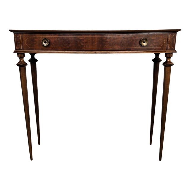 Mid-Century Modern Italian Wood Inlay Console Table, 1960s For Sale