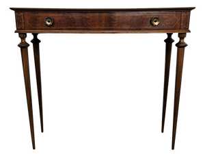Mid-Century Modern Italian Wood Inlay Console Table, 1960s