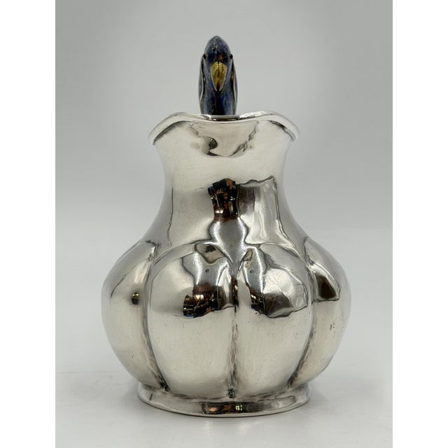 1970s Los Castillo Taxco Silver Plate & Lapis Parrot Pitcher For Sale In Los Angeles - Image 6 of 18