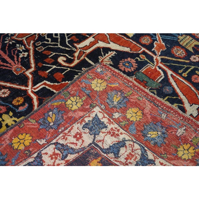 Red Late 19th Century Antique Garouss Bidjar Rug 5'9'' X 8'7'' For Sale - Image 8 of 8