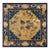 1850s Yellow Medallion Antique W. Chinese Ningxia Rug 2'4" X 2'4" Handknotted Wool Carpet For Sale