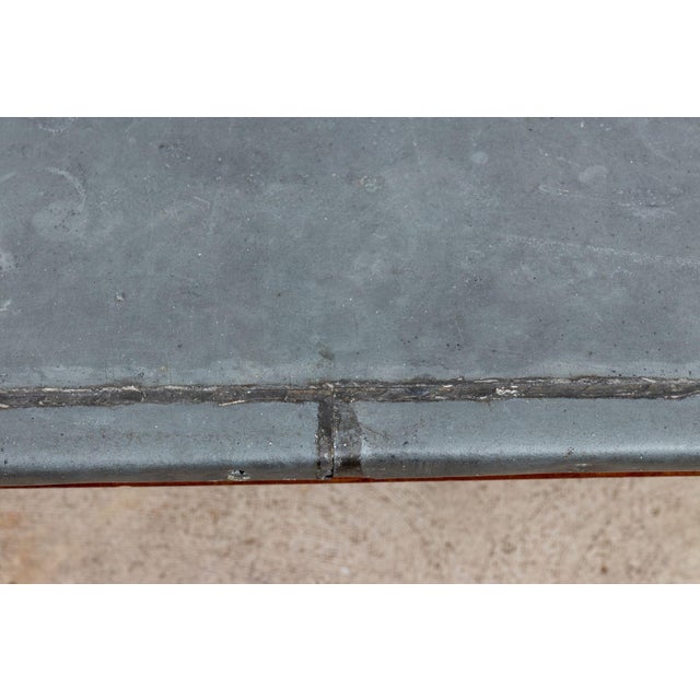 Outdoor Zinc and Teak Dining Table | Chairish