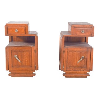 Portuguese Art Deco Bedside Tables, 1920, Set of 2 For Sale