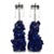 Glass Rock Sculpted Table Lamps in Cobalt Blue For Sale - Image 13 of 13