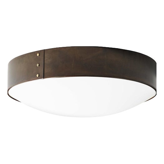Large Iron Oxide Ceiling Lamp from Konsthantverk For Sale
