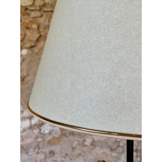 Vintage Floor Lamp with Gilded Brass Decor on Tripod Legs, 1960s For Sale - Image 5 of 18