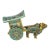 Chinese Brass Gilt Ox Drawn Cart With Cloisonné and Enamel 20th Century For Sale