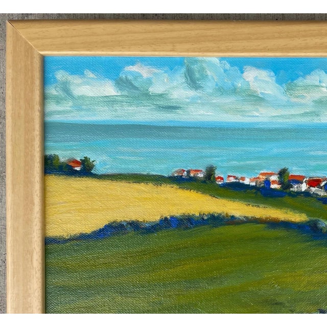 This is a seascape oil painting by internationally exhibited and collected Portuguese-American artist Joao de Brito....