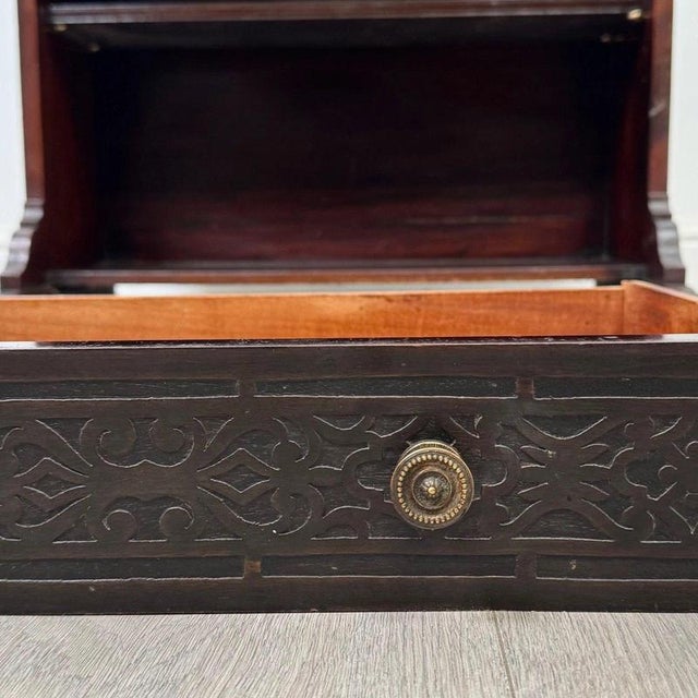 Antique 20th Century English Chippendale Mahogany Bureau For Sale - Image 13 of 15