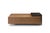 Modern Walnut and Bronze Cocktail table designed by Greg Sheres; "Cadiz". The Cadiz cocktail table is our first accent...