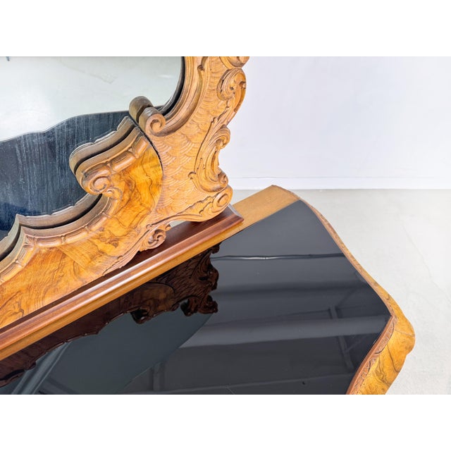 Italian Late Baroque Rococo Sideboard in Walnut from La Permanente Mobili Cantù, 1920 For Sale - Image 13 of 17