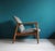 Wood Vintage Armchair From Mid Century Designed by Edmund Homa, Restored For Sale - Image 7 of 9