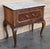 Wood Art Deco French Nightstands with doors and Marble Top, 1930s, Set of 2 For Sale - Image 7 of 18