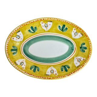 Late 20th Century Italian Vietri Solimene Campagna Chicken Platter For Sale