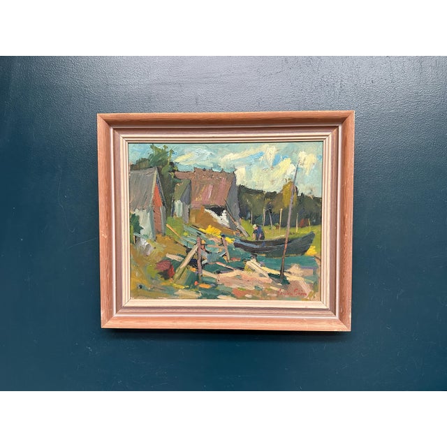 Carl‑axel Schwieler, Vid Knabäck, Skåne, 1950s, Oil Painting on Panel, Framed For Sale - Image 16 of 18