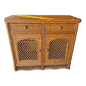 Wicker Sideboard W/ Drawers