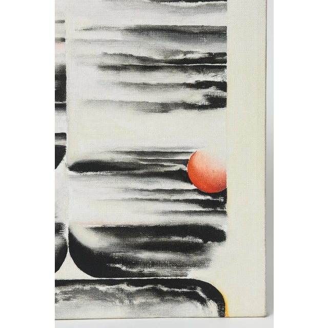 Abstract 1977 "The Passage of Night" Christopher Lane Abstract Expressionist Oil Painting on Canvas For Sale - Image 3 of 10