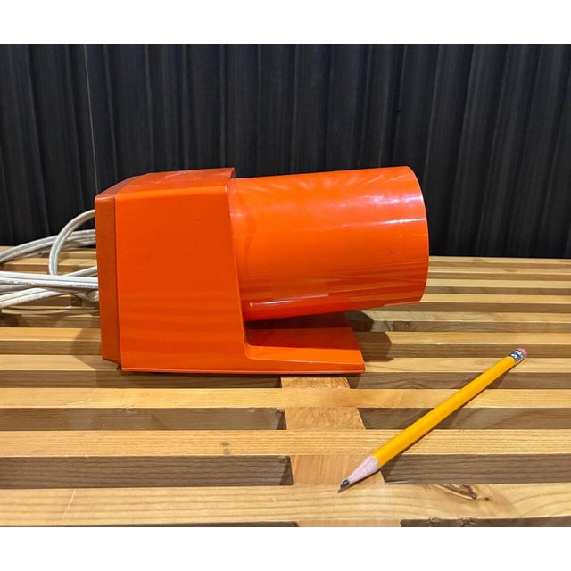 1960s Vintage Mid Century Orange Panasonic Pencil Sharpener For Sale - Image 5 of 7