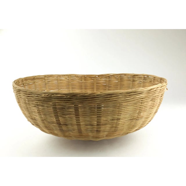 Shabby Chic Vintage Wicker Food Protector With Top Handle For Sale - Image 3 of 12