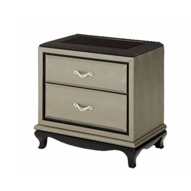Michael Amini After Eight Bedroom Collection- 2 Nightstands, Dresser, Armoire, Mirror, Media Cabinet For Sale - Image 12 of 12