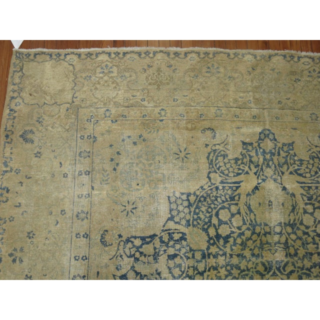 Zabihi Collection Blue Persian Room Size Pictorial Rug For Sale In New York - Image 6 of 9