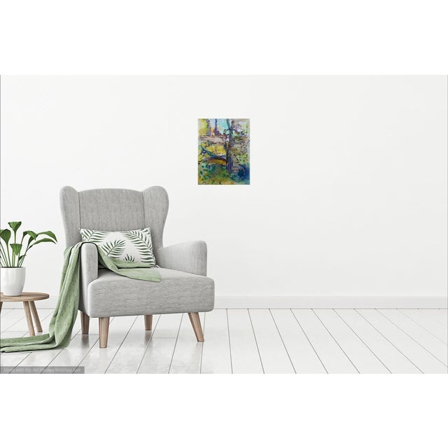 From my garden in France, this original ink and watercolor painting captures the delicate beauty of nature with both...