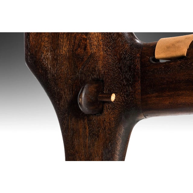 Mid-Century Modern Mid Century Modern Three-Seater Sofa in Fruitwood & Leather by Angel Pazmino, Ecuador, circa 1960's For Sale - Image 3 of 13