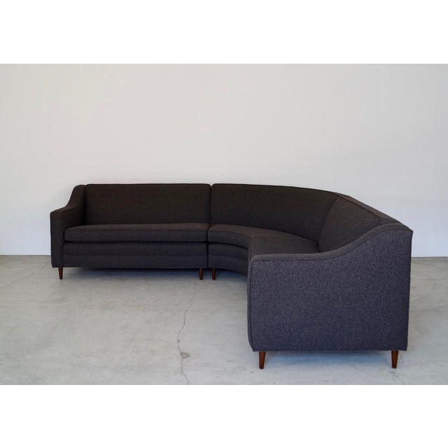 Mid Century Modern Reupholstered 3 Piece Sectional Sofa Chairish