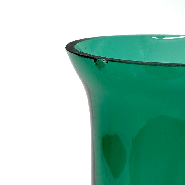 Mixed Aqua & Turquoise Glass Vessel Curation - Group of 5 For Sale - Image 9 of 10