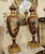 Elegant Burgundy Porcelain Vases Set of 2– Classic French Style Décor For Sale - Image 4 of 4