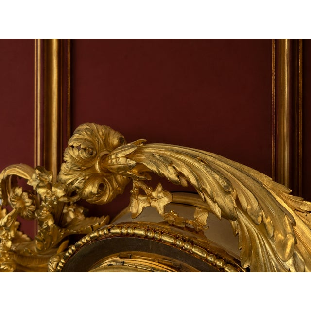 19th Century 19thC Coeur Paris Louis XVI Gold Bronze Cartel Clock For Sale - Image 5 of 16