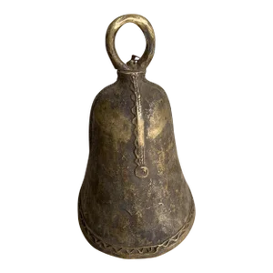 Mid-Century Vintage Brown Bronze Bell