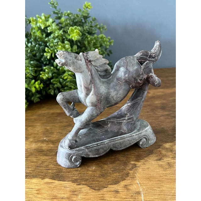 Vintage Natural Stone Horse Sculpture For Sale In New York - Image 6 of 15