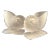 Pair of 1940s New Martinsville Satin Glass Nautilus Seashell Bookends For Sale