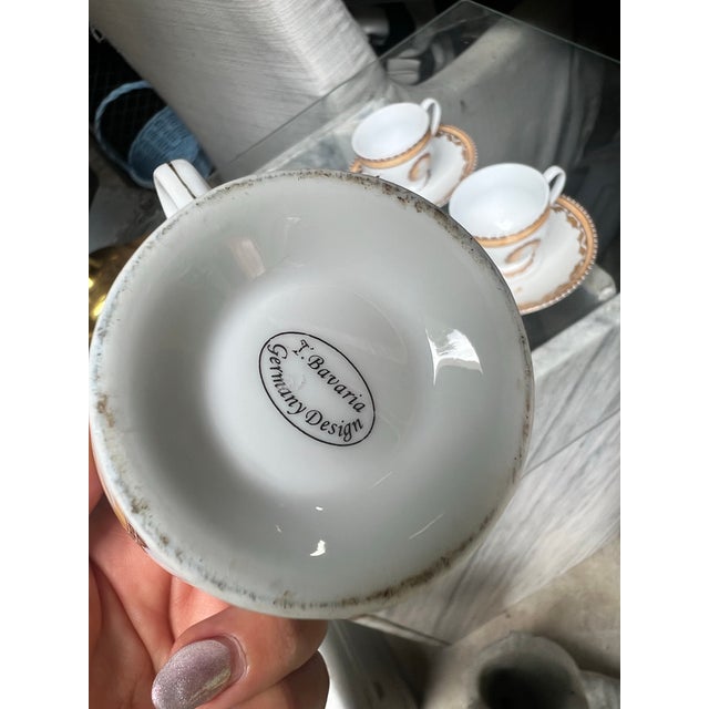 Hollywood Regency Vintage Bavarian Design Tea Set - Set of 11 For Sale - Image 3 of 6