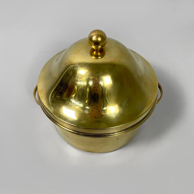 Mid-Century Modern Italian Brass and Glass Tableware Set by Gabriella Crespi, 1950s, Set of 2 For Sale - Image 10 of 18