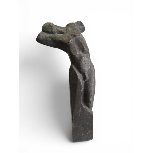 Unknown, Abstract Bronze Torso Sculpture, 1950, Bronze For Sale - Image 10 of 11