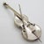 Large Vintage Italian Handmade Silver Violin and Bow Figurine with Stand from Angini, Arezzo, Italy, 1980s For Sale - Image 14 of 14