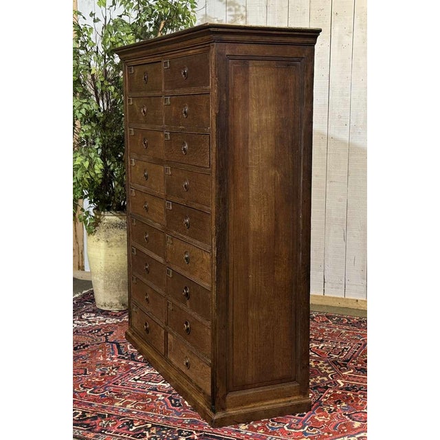 Early 20th Century Oak and Fir Notarys Cabinet with 18 Drawers For Sale - Image 14 of 18